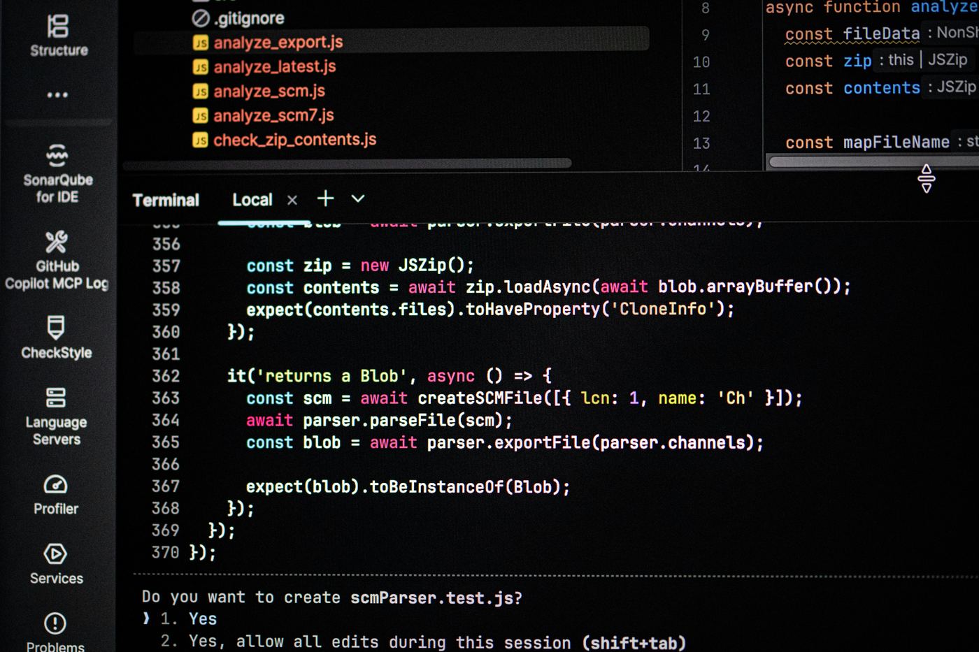 A computer screen displaying code and terminal output